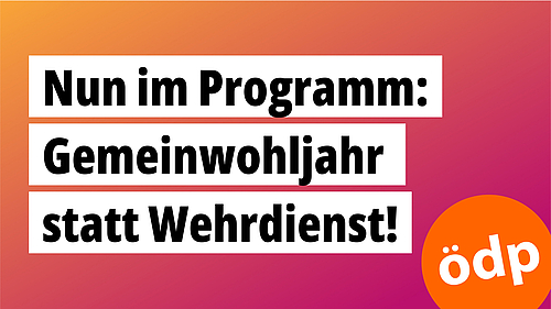 Gemeinwohljahr statt Wehrdienst